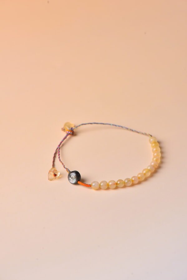 Gemini Sparkle Cord Bracelet - Citrine & Free-Form Citrine