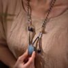 Pure Moisture & Blessing Adjustable Raw Stone Necklace - Aquamarine & Silver Pure Moisture & Blessing Adjustable Raw Stone Necklace - Aquamarine & Silver