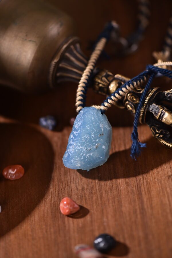Pure Moisture & Blessing Adjustable Raw Stone Necklace - Aquamarine & Silver Pure Moisture & Blessing Adjustable Raw Stone Necklace - Aquamarine & Silver