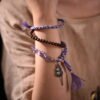 Serene Aura Convertible Crystal Bracelet-Necklace - Amethyst Serene Aura Convertible Crystal Bracelet-Necklace - Amethyst