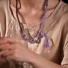 Serene Aura Convertible Crystal Bracelet-Necklace - Amethyst Serene Aura Convertible Crystal Bracelet-Necklace - Amethyst
