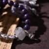 herbal incense crystal bracelet dual purple