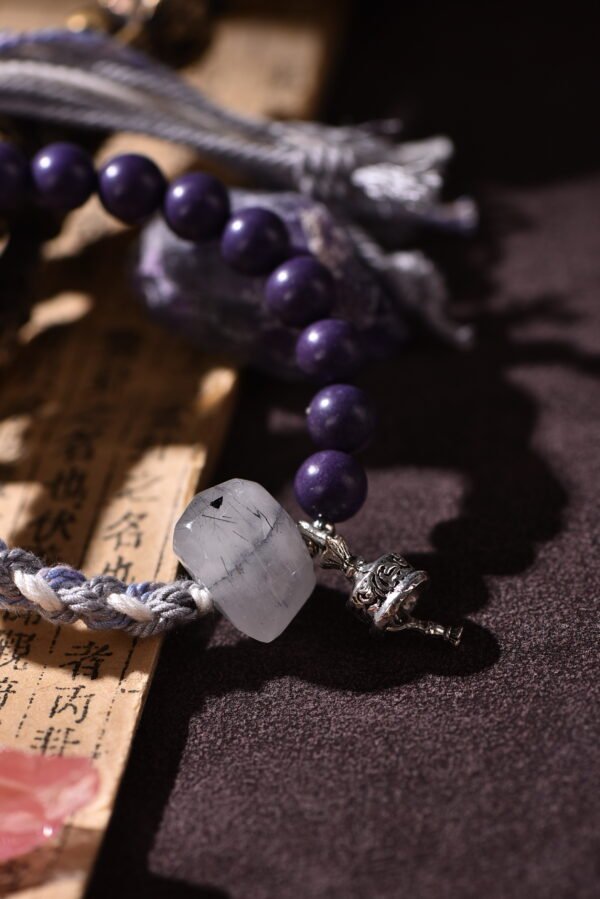 herbal incense crystal bracelet dual purple