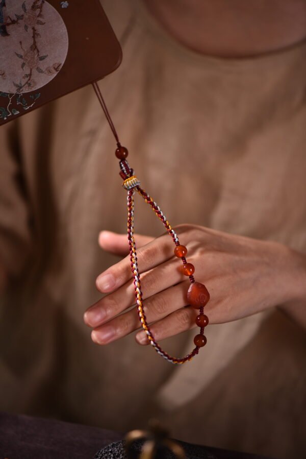 DSC_6505-1 (1) Passionate Courage Five Elements Fire Phone Charm - Agate & Alxa Agate