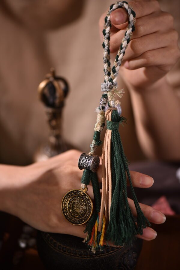 Fortune Blessing Bag Charm - Earth Tone Bagua | Steady Wealth