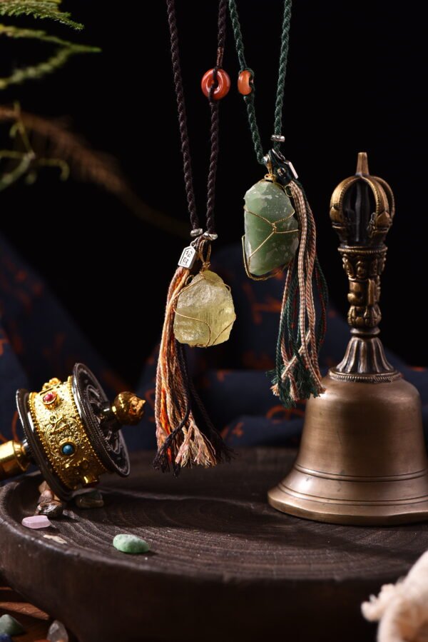 Embrace Warm Prosperity with the Raw Crystal Long Necklace| TibetanTwist