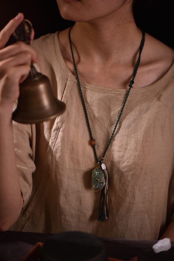 Fresh Vitality Raw Crystal Long Necklace - Aventurine