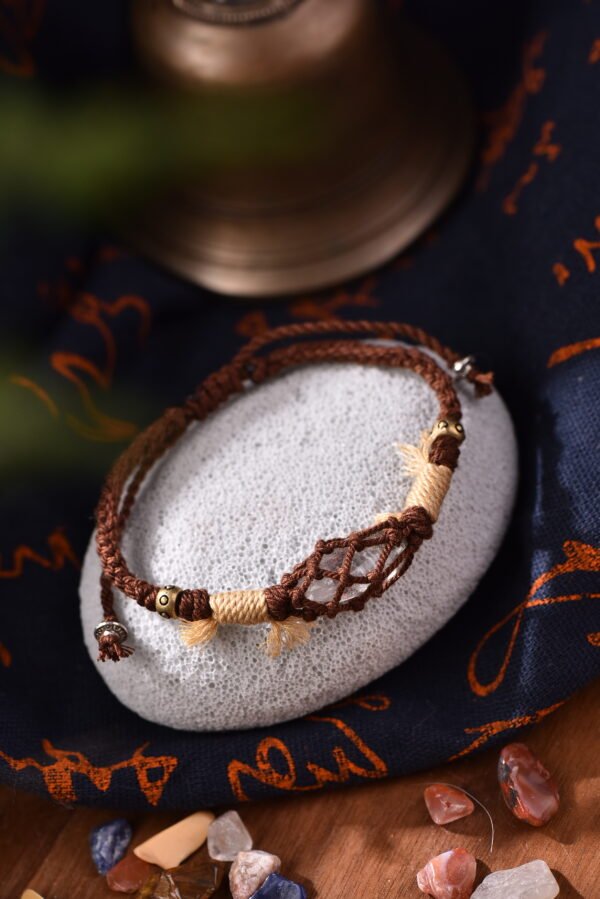 Nature-Bound Harmony Couple's Raw Crystal Bracelet - Green Phantom