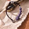 Long-Lasting Aroma Couple's Herbal Bracelet - Purple Beads 12 Herbs