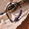 Long-Lasting Aroma Couple's Herbal Bracelet - Purple Beads 12 Herbs