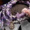 Virgo Earth-Weaved Grace Bracelet - Purple & Cream