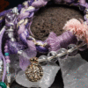 Virgo Earth-Weaved Grace Bracelet - Purple & Cream