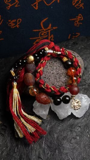 Aries Ignition Bracelet — Red & Gold Energy Knot