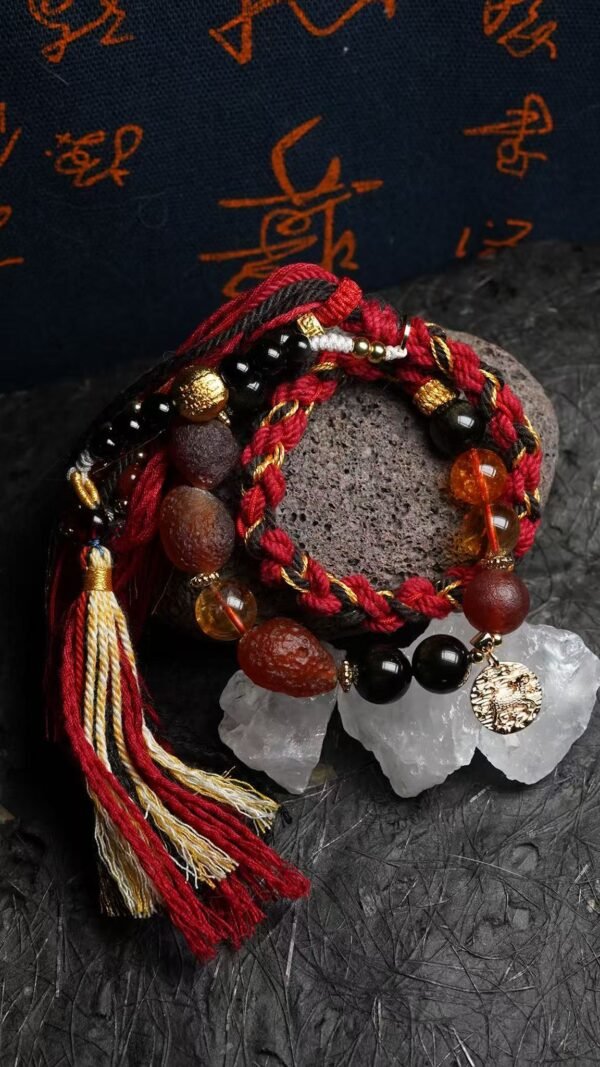 Aries Ignition Bracelet — Red & Gold Energy Knot