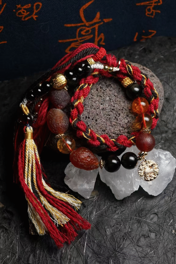 Aries Ignition Bracelet — Red & Gold Energy Knot