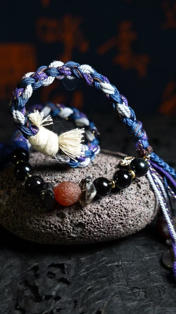 Scorpio Tide-Weaved Mystique Bracelet - Deep Purple & Indigo