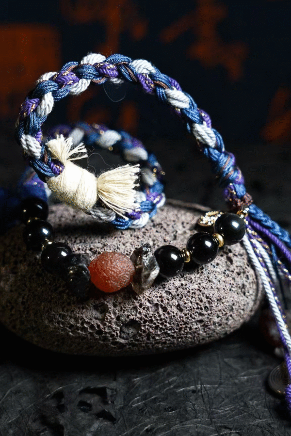 Scorpio Tide-Weaved Mystique Bracelet - Deep Purple & Indigo