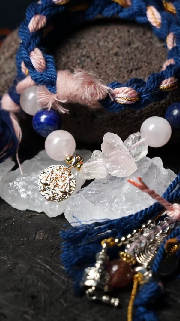 Libra Breeze-Weaved Balance Bracelet - Pink & Blue