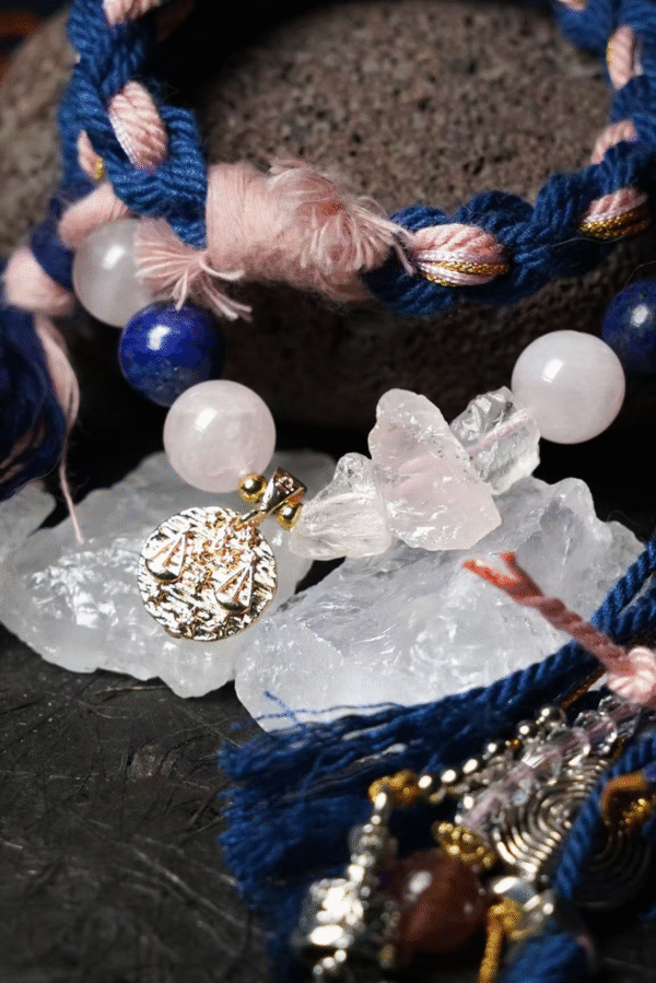 Libra Breeze-Weaved Balance Bracelet - Pink & Blue