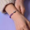 Pisces Sparkle Cord Bracelet - Lavender Amethyst & Amethyst Pisces Sparkle Cord Bracelet - Lavender Amethyst & Amethyst