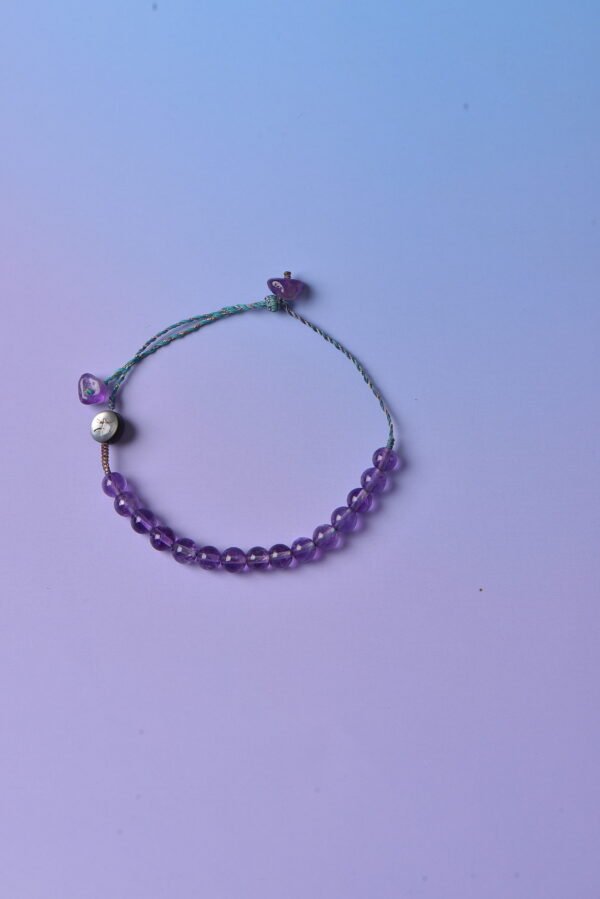 Pisces Sparkle Cord Bracelet - Lavender Amethyst & Amethyst Pisces Sparkle Cord Bracelet - Lavender Amethyst & Amethyst