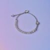 Virgo Sparkle Cord Bracelet - White Moonstone & Clear Quartz