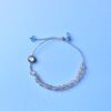 Aquarius Sparkle Cord Bracelet - Gray Moonstone & Aquamarine