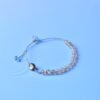 Aquarius Sparkle Cord Bracelet - Gray Moonstone & Aquamarine