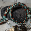 Capricorn Earth-Weaved Steadfast Bracelet - Deep Brown & Forest Green