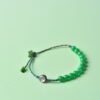 Taurus Sparkle Cord Bracelet - Green Jade & Green Crystal