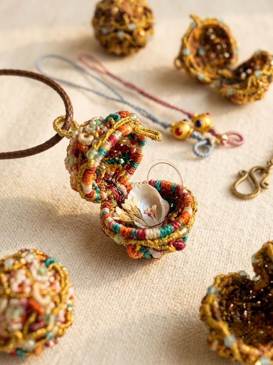 TibetanTwist Keepsake Nest pendant
