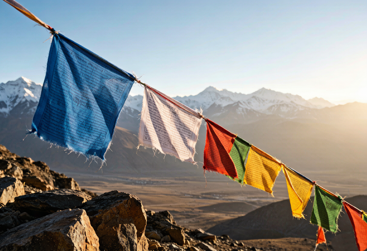 handwoven color study in five plateau hues — Tibetan-Inspired by TibetanTwist