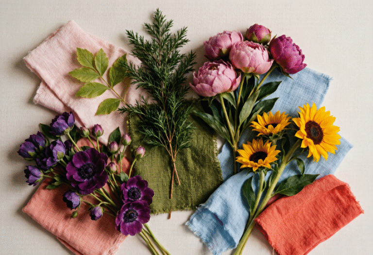 garden and sky color palettes for handwoven jewelry by TibetanTwist